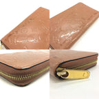 Louis Vuitton Vernis Zippy Wallet Rose Velour Beige — view 7