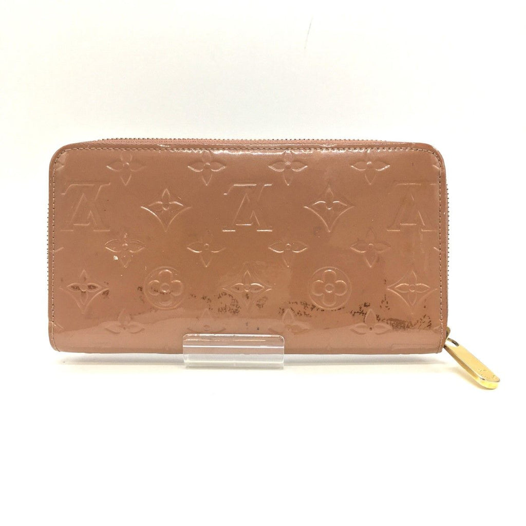 Louis Vuitton Vernis Zippy Wallet Rose Velour Beige — view 2