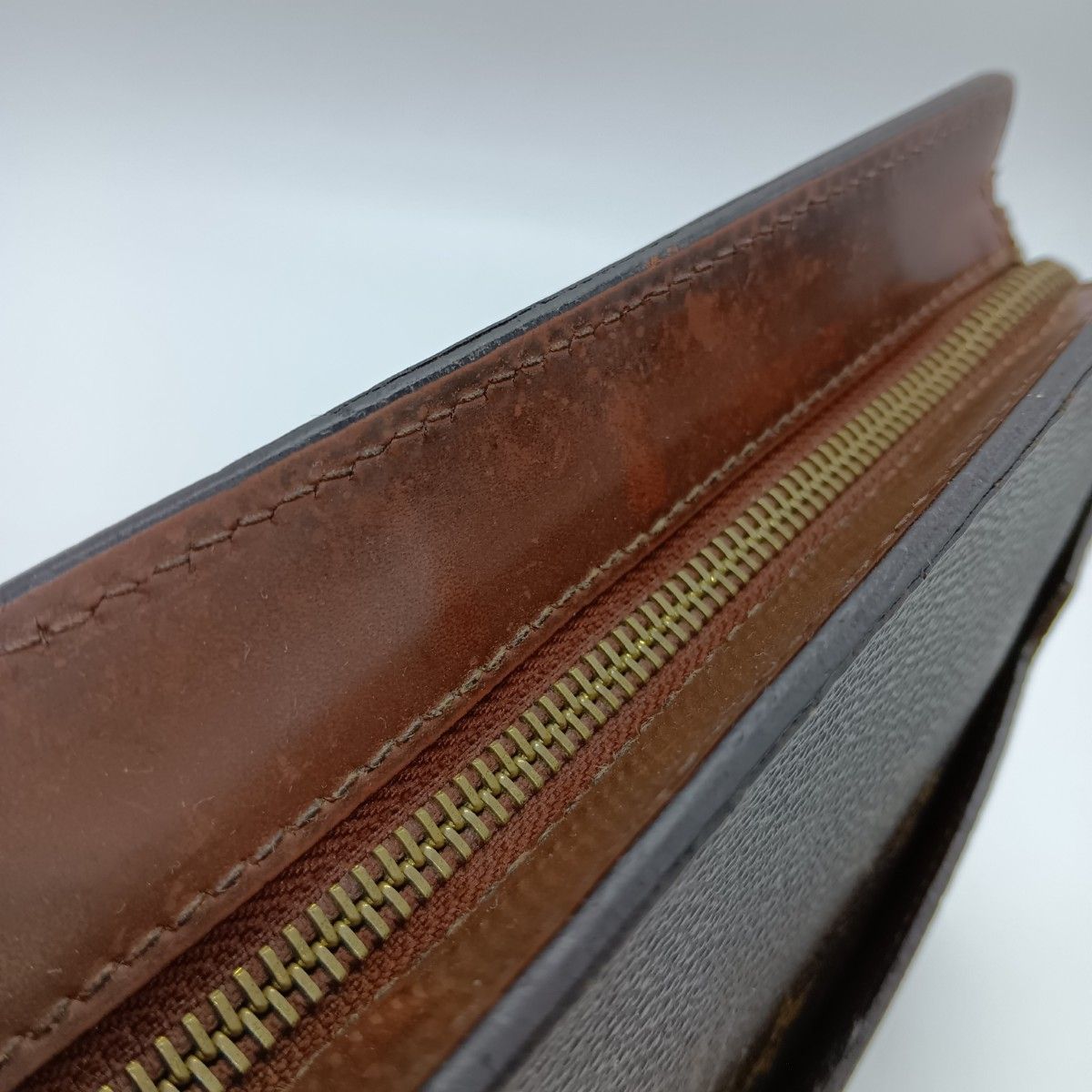 Louis Vuitton Monogram Pochette Homme Clutch Bag Second Brown — view 7