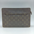 Louis Vuitton Monogram Pochette Homme Clutch Bag Second Brown — view 2