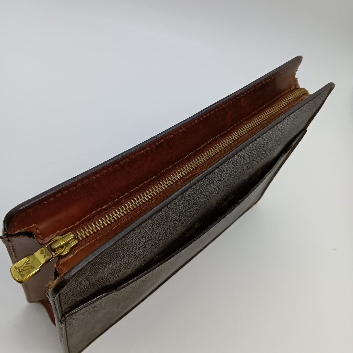 Louis Vuitton Monogram Pochette Homme Clutch Bag Second Brown — view 6