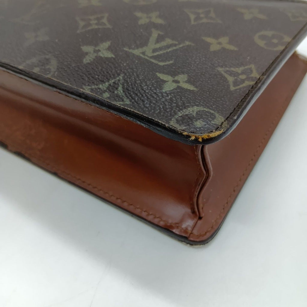 Louis Vuitton Monogram Pochette Homme Clutch Bag Second Brown — view 4