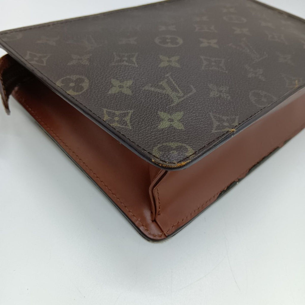 Louis Vuitton Monogram Pochette Homme Clutch Bag Second Brown — view 5