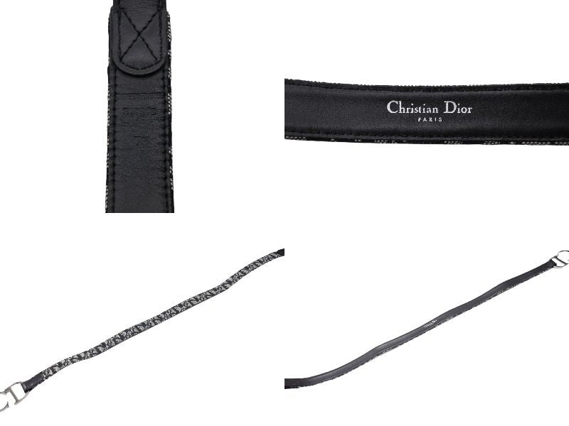 Dior Belt Trotter Line CD Logo Navy Gray — view 8