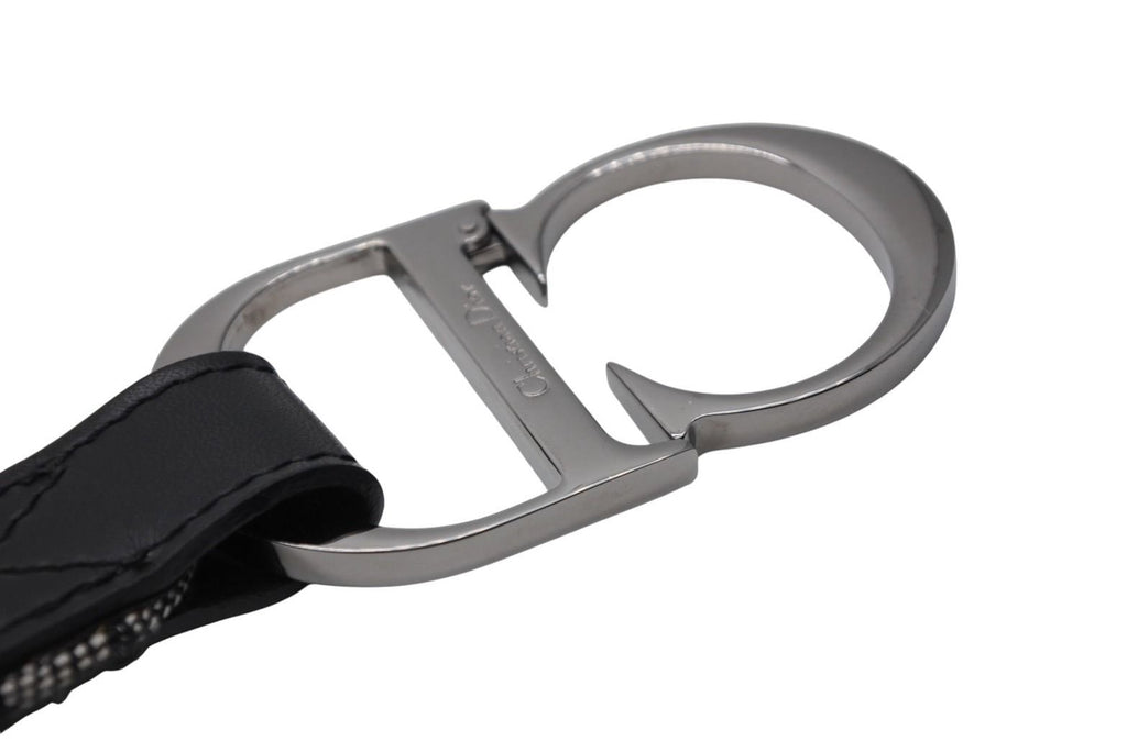 Dior Belt Trotter Line CD Logo Navy Gray — view 3