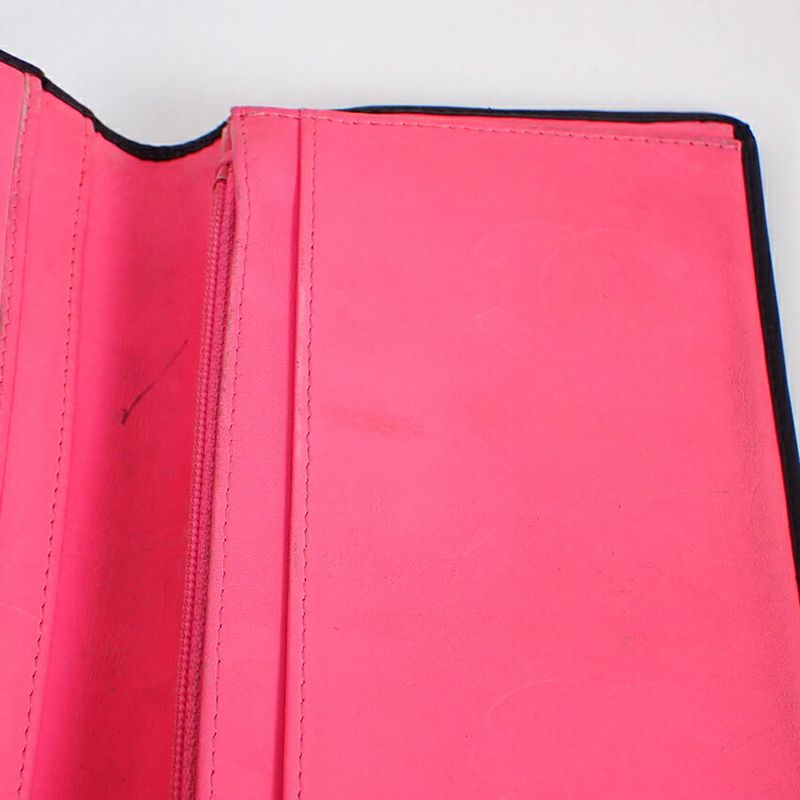 Chanel Cambon Line Black and Pink Long Wallet — view 7