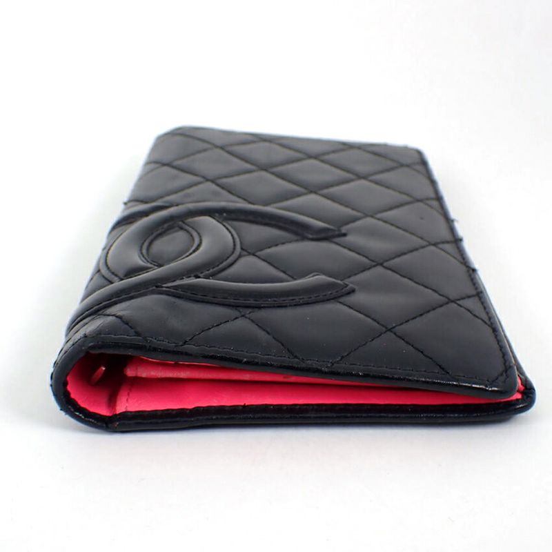 Chanel Cambon Line Black and Pink Long Wallet — view 2
