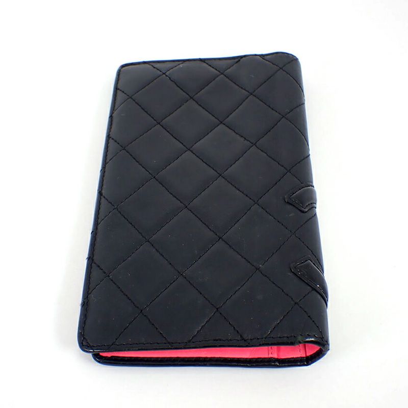 Chanel Cambon Line Black and Pink Long Wallet — view 3