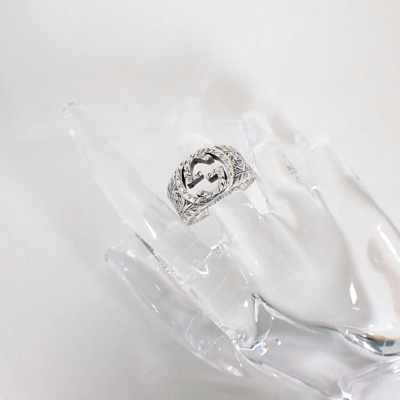 Gucci 925 Interlocking Ring Size 22 J62 — view 6