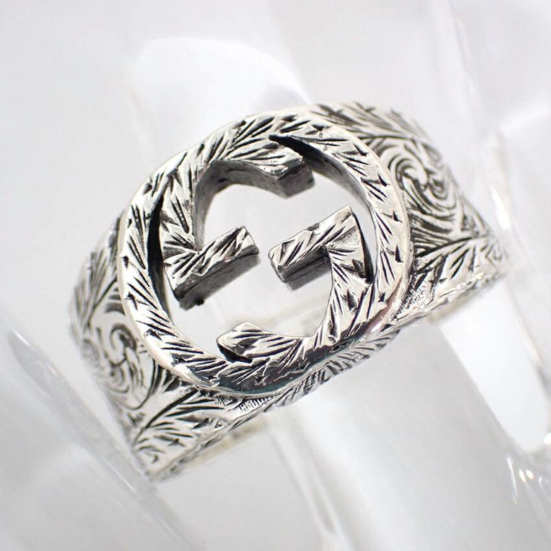 Gucci 925 Interlocking Ring Size 22 J62 — view 7