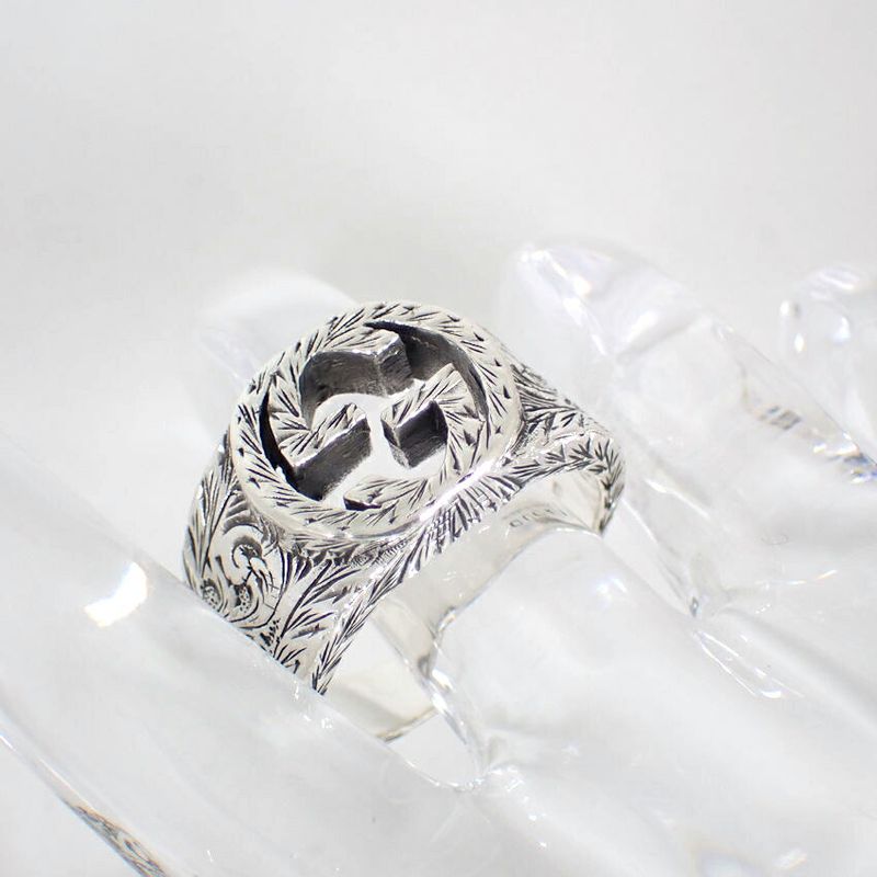 Gucci 925 Interlocking Ring Size 22 J62 — view 8