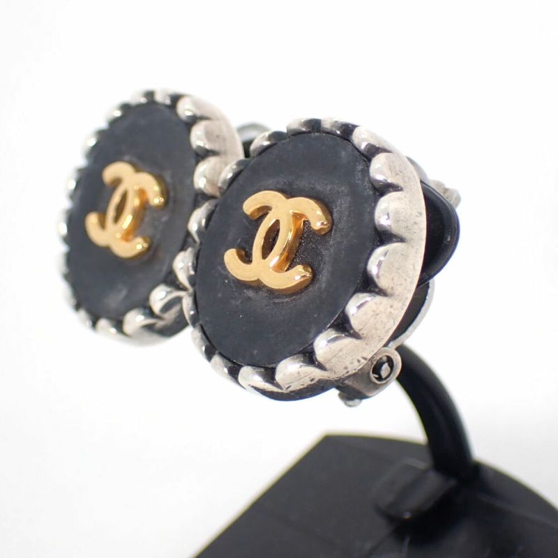 Chanel Vintage Coco Mark Earrings — view 3