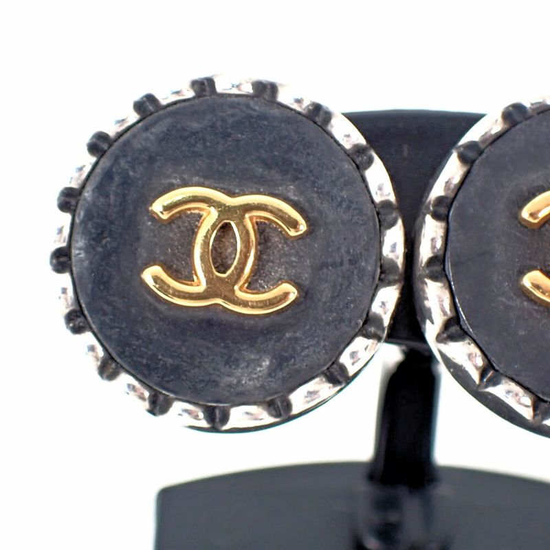 Chanel Vintage Coco Mark Earrings — view 4