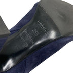 Hermes Boots Short Shoes Suede Navy Silver Kelly Hardware — view 8