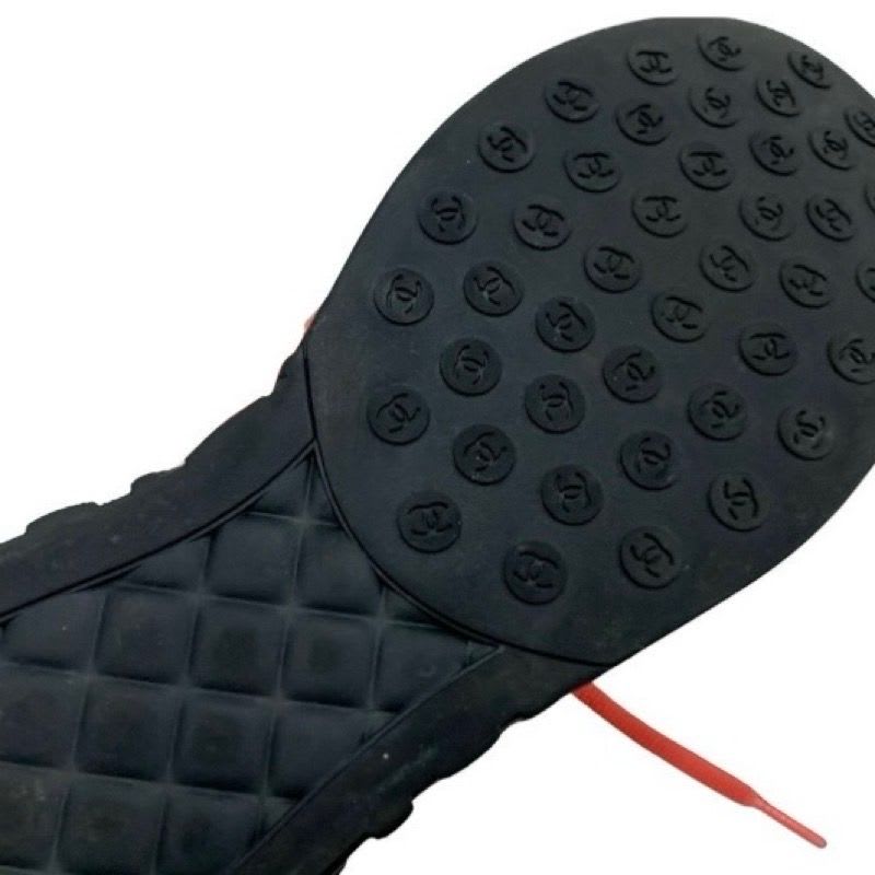 Chanel Sneakers Shoes Fabric Pink White Coco Mark — view 8