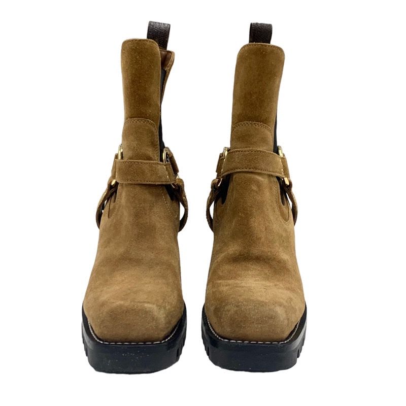 Louis Vuitton Limitless Line Boots Short Shoes Suede Brown Black — view 2