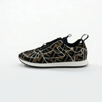 Fendi Sneakers Shoes Fabric Black Brown White Zucca Logo — view 3