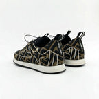 Fendi Sneakers Shoes Fabric Black Brown White Zucca Logo — view 4