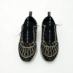 Fendi Sneakers Shoes Fabric Black Brown White Zucca Logo — view 2