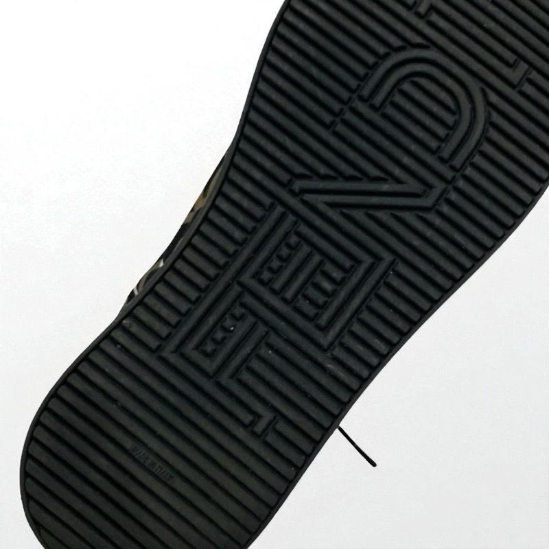 Fendi Sneakers Shoes Fabric Black Brown White Zucca Logo — view 8