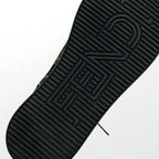 Fendi Sneakers Shoes Fabric Black Brown White Zucca Logo — view 8