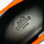 Hermes Cles Sneakers Shoes Fabric Black Orange H Logo — view 7