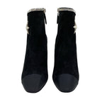 Chanel Boots Short Shoes Suede Black Rhinestone Star — view 2
