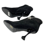 Chanel Boots Short Shoes Suede Black Rhinestone Star — view 6