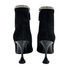 Chanel Boots Short Shoes Suede Black Rhinestone Star — view 5