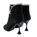Chanel Boots Short Shoes Suede Black Rhinestone Star — view 4