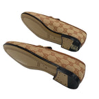 Gucci Loafer Leather Shoes Fabric Brown Flat Horsebit — view 7