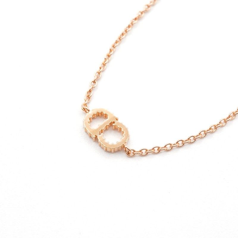 Christian Dior Clair D LUNE Bracelet Bangle Cuff Pink Gold CD Logo Rhinestone — view 6