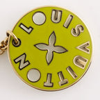 Louis Vuitton Porte Cles Looping Bag Charm Gold Plated Pink Green Cx0079 — view 6
