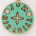 Louis Vuitton Porte Cles Looping Bag Charm Gold Plated Pink Green Cx0079 — view 4