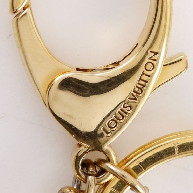 Louis Vuitton Porte Cles Looping Bag Charm Gold Plated Pink Green Cx0079 — view 8