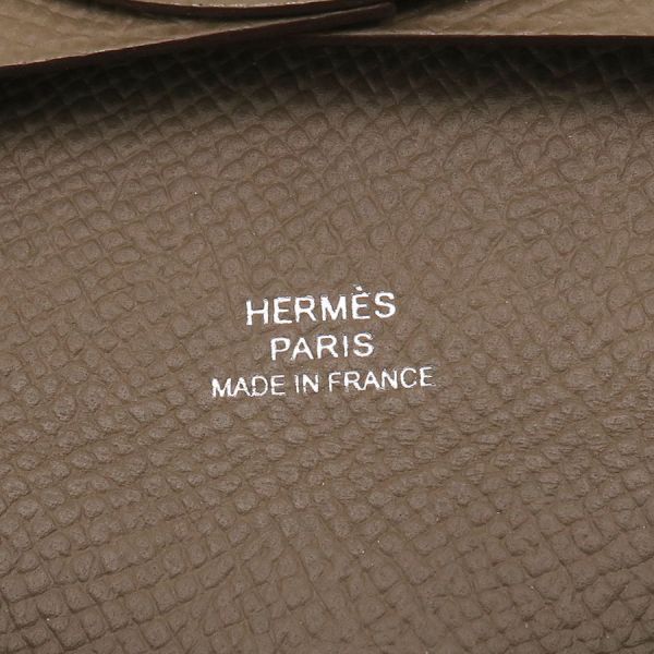 Hermes Bastia Beige Leather Coin Purse — view 9