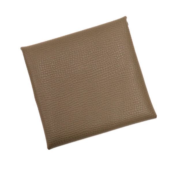 Hermes Bastia Beige Leather Coin Purse — view 2