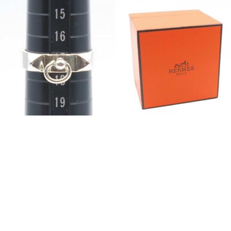 Hermes Ring Collier De Chien PM 58 Silver 925 5.0 g Studs