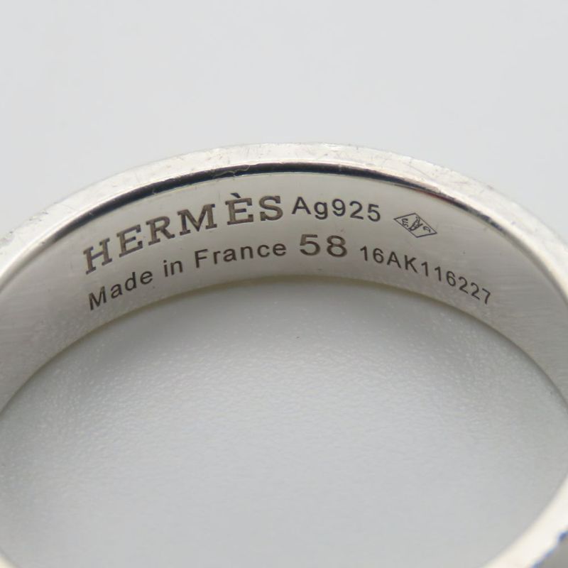 Hermes Ring Collier De Chien PM 58 Silver 925 5.0 g Studs — view 8