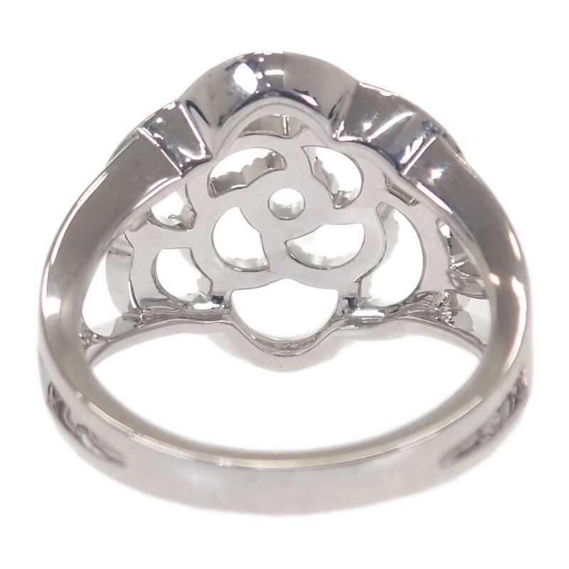 Chanel Camellia Diamond Ring Size 10 50 18Kwhite Gold 18K — view 5