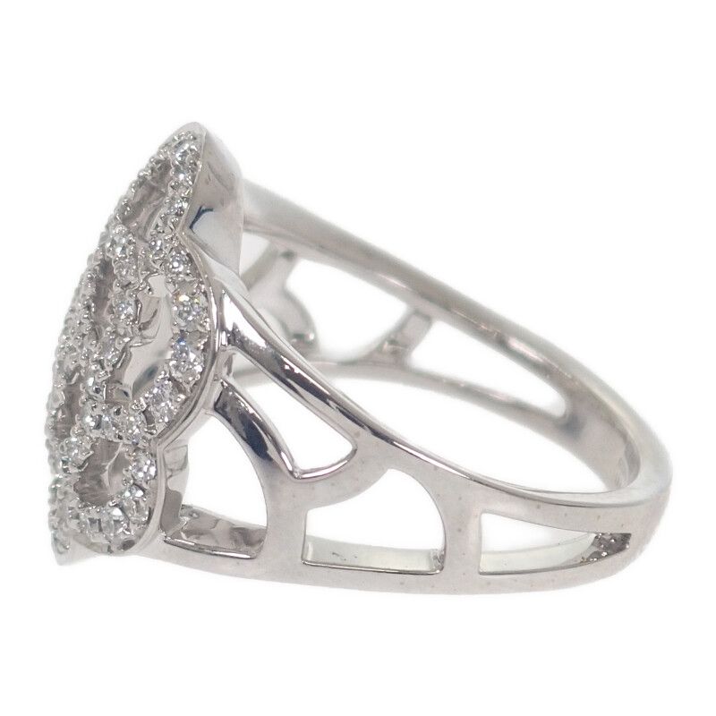 Chanel Camellia Diamond Ring Size 10 50 18Kwhite Gold 18K — view 4