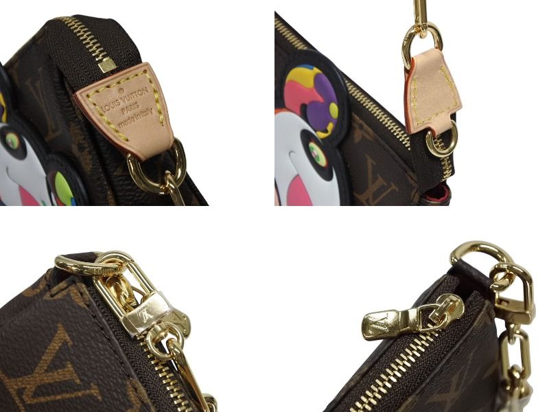 Louis Vuitton LV Takashi Murakami Monogram Panda Pochette Accessoires Pouch — view 6