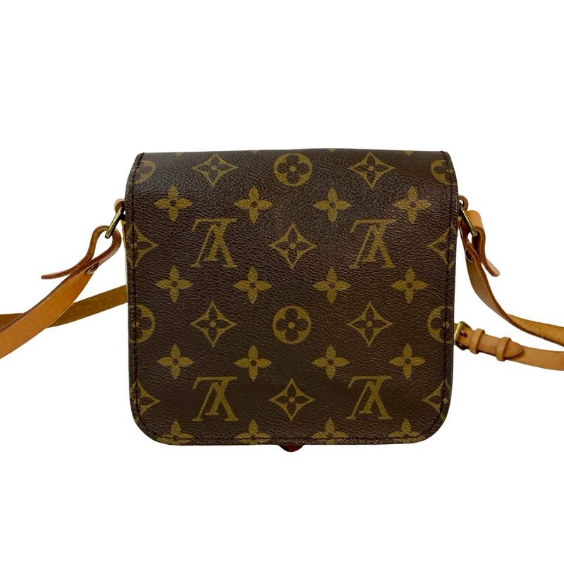 Louis Vuitton Vintage Cartesier Monogram Leather Shoulder Bag