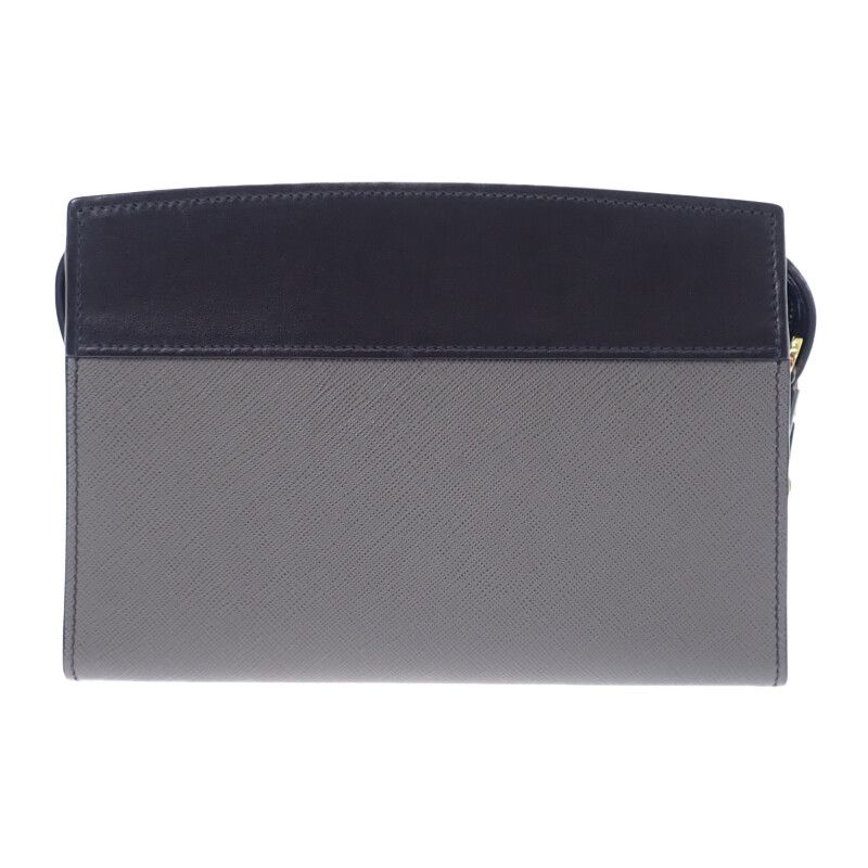 Prada Esplanade Bag 1 Bh043 Shoulder Saffiano Gray Black — view 3