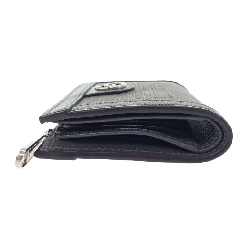 Gucci GG Coin Wallet Bifold Supreme Canvas Leather Gray Men — view 4