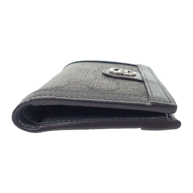 Gucci GG Coin Wallet Bifold Supreme Canvas Leather Gray Men — view 5