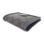 Gucci GG Coin Wallet Bifold Supreme Canvas Leather Gray Men — view 6