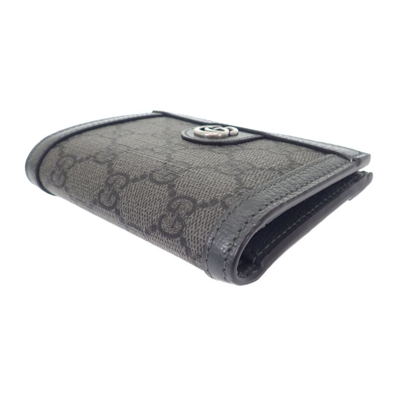 Gucci GG Coin Wallet Bifold Supreme Canvas Leather Gray Men — view 6