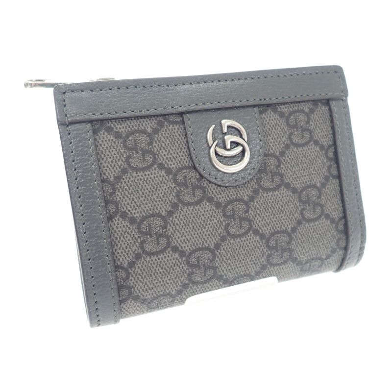 Gucci GG Coin Wallet Bifold Supreme Canvas Leather Gray Men — view 2