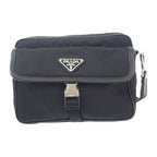 Prada Re-nylon 2 Vh133 Shoulder Bag Nylon Saffiano Black Silver Hardware — view 2
